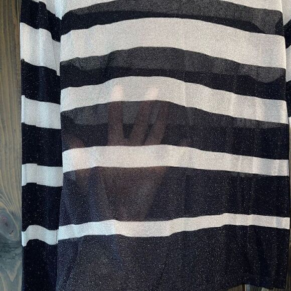 Chicos Striped Lightweight Sweater Sz 0 - Picture 3 of 4